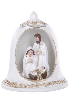 polyresin nativity decoration with LED light 
warm white