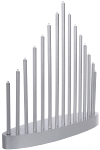 15LED platic silver tube light, warm white, static, 3AA IP20 battery