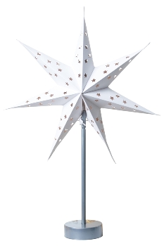 Paper star on footstand w/10 LED light
H69xDia45cm, Paper,warm white light,
