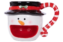 Ceramic snowmen biscuit mug