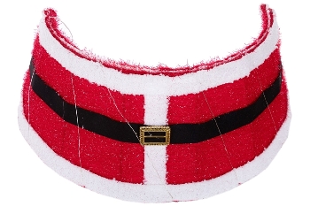 Red tree skirt With 40L warm white LED+battery operated,3AA batteries not