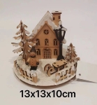 wooden decoration with LED light