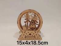 wooden decoration with LED light