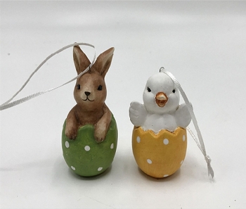 Aufhänger, 2er-Set Hase und Küken
