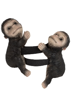 POLYRESIN MONKEY WIT BIND,SET OF 2PCS