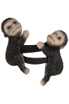 POLYRESIN MONKEY WIT BIND,SET OF 2PCS