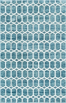 Carpet "Titan Trellis" Rectangular Blue