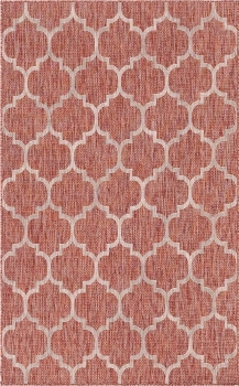 Carpet "Outdoor Crosses" Rectangular Rust Red
