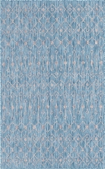 Carpet "Outdoor Crosses" Rectangular Aqua Blue
