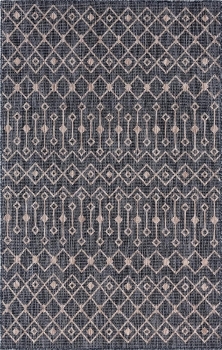 Carpet "Outdoor Crosses" Rectangular Charcoal Gray