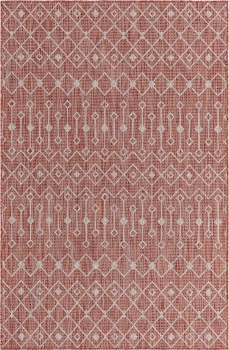 Teppich "Outdoor Crosses" Rechteckig Rostrot
