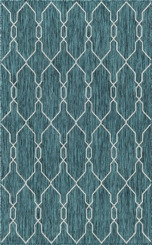 Carpet "Outdoor Crosses" Rectangular Teal