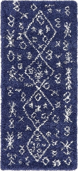 Teppich "Temara Shag" Läufer Marineblau