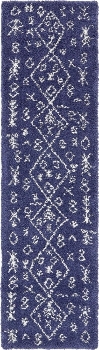 Carpet "Temara Shag" Runner Navy Blue