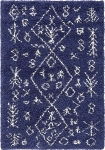 Carpet "Temara Shag" Rectangular Navy Blue