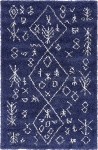 Carpet "Temara Shag" Rectangular Navy Blue