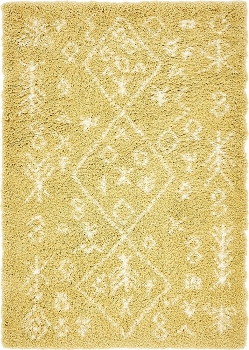 Carpet "Temara Shag" Rectangular Yellow