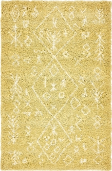 Carpet "Temara Shag" Rectangular Yellow
