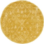 Carpet "Temara Shag" Round Yellow