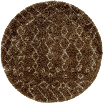 Carpet "Temara Shag" Round Tan