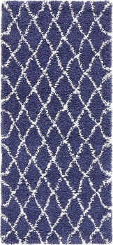 Carpet "Temara Shag" Runner Navy Blue