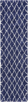 Carpet "Temara Shag" Runner Navy Blue