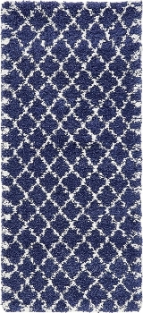 Carpet "Temara Shag" Runner Navy Blue