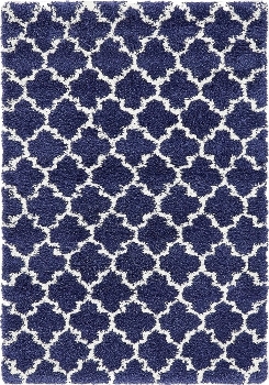 Carpet "Temara Shag" Rectangular Navy Blue