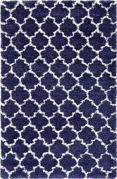Carpet "Temara Shag" Rectangular Navy Blue