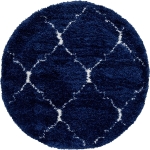 Carpet "Temara Shag" Round Navy Blue