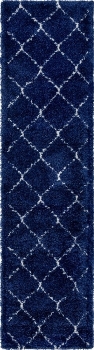 Carpet "Temara Shag" Runner Navy Blue