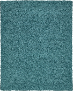 Carpet "Shaggy Shag " Rectangular Aqua Blue