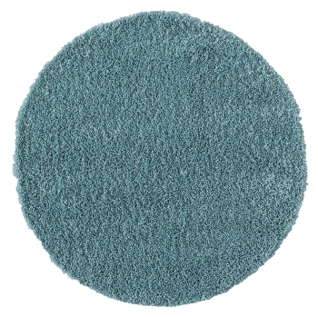 Teppich "My Shaggy" rund hellblau
