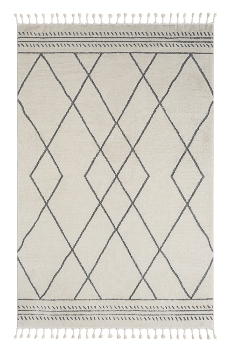 Teppich "Moroccan Desert Dark" rechteckig weiß