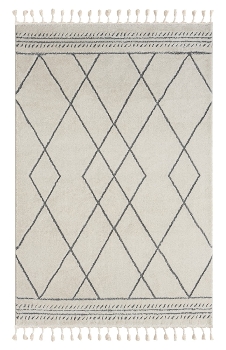 Teppich "Moroccan Desert Dark" rechteckig weiß
