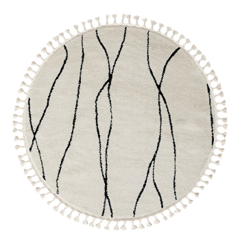 Teppich "Moroccan Serenity" rund weiß