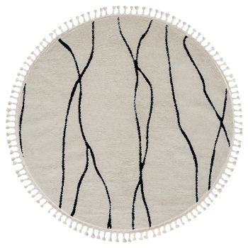 Teppich "Moroccan Serenity" rund weiß