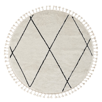 Teppich "Moroccan Charm" rund weiß