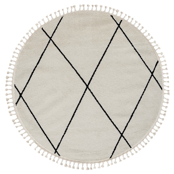 Teppich "Moroccan Charm" rund weiß