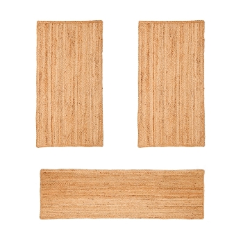 Bettvorlage natur 1x 250x80cm, 2x 150x80cm