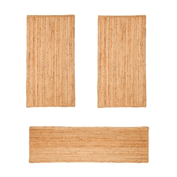 Bettvorlage natur 1x 200x80cm, 2x 150x80cm
