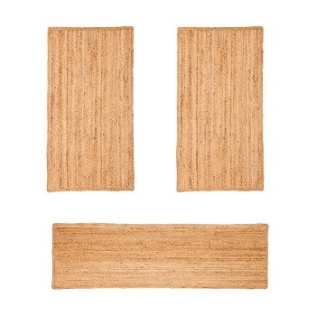 Bettvorlage natur 1x 300x80cm, 2x 150x80cm