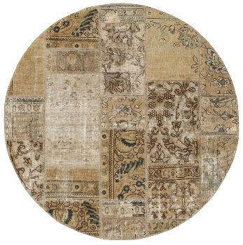 Persischer Vintage Patchwork Teppich handgeknüpft
