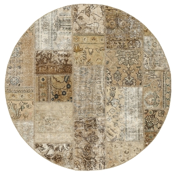 Persischer Vintage Patchwork Teppich handgeknüpft