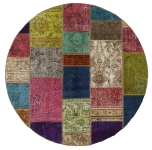 Persischer Vintage Patchwork Teppich handgeknüpft