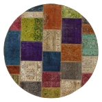 Persischer Vintage Patchwork Teppich handgeknüpft