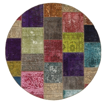 Persischer Vintage Patchwork Teppich handgeknüpft