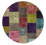 Persischer Vintage Patchwork Teppich handgeknüpft