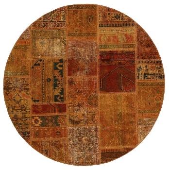 Persischer Vintage Patchwork Teppich handgeknüpft