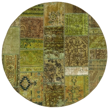 Persischer Vintage Patchwork Teppich handgeknüpft